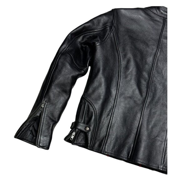 Z1R Genuine LEATHER Motorcycle Biker Zip-Out Liner Riding Heavy Jacket Womens M - Picture 6 of 6